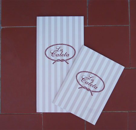 La Caleta · Diseño Cartas Restaurante Costa Brava
